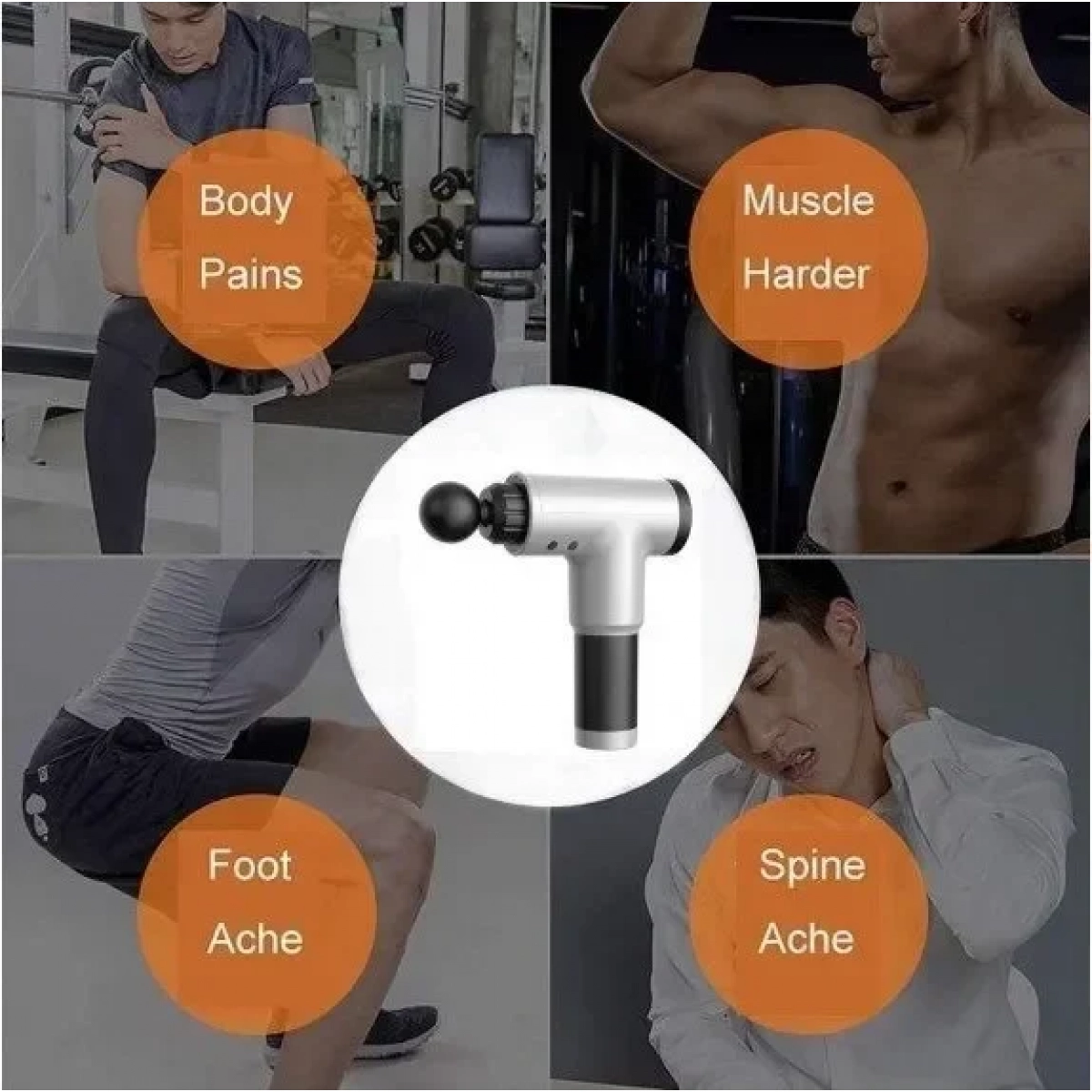 Συσκευή Μασάζ MUSCLE MASSAGER FASCIAL GUN KH-320, σε κόκκινο χρώμα - Image 2