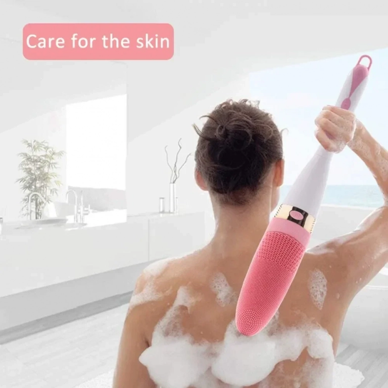Βούρτσα Μπάνιου Silicone Bath Brush Electric Shower Massager, σε ροζ χρώμα