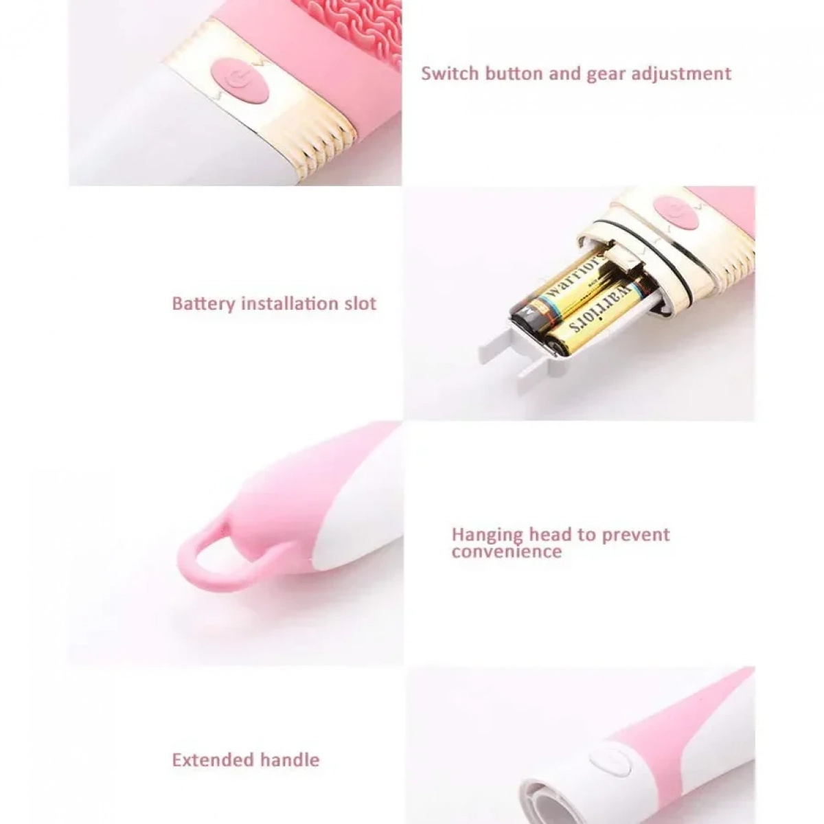 Βούρτσα Μπάνιου Silicone Bath Brush Electric Shower Massager, σε ροζ χρώμα