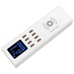 Φορτιστής QI Wireless USB Charger LED Display Quick Charge 3.0