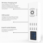 Φορτιστής QI Wireless USB Charger LED Display Quick Charge 3.0