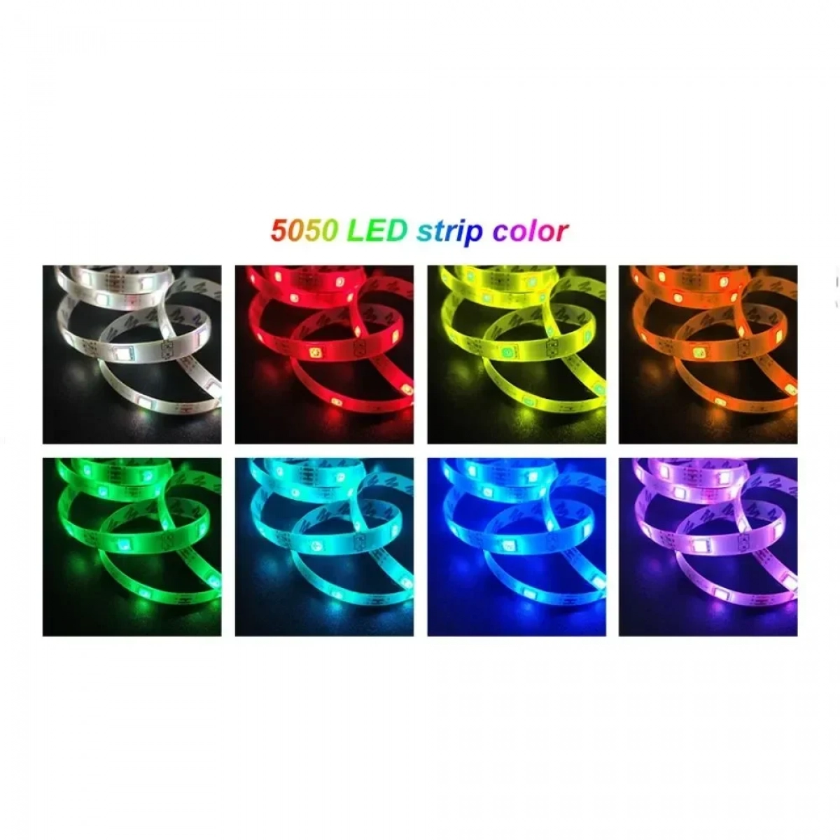 Ταινία LED Σετ με Τηλεχειριστήριο SMD5050 12V RGB 5m - Photo9