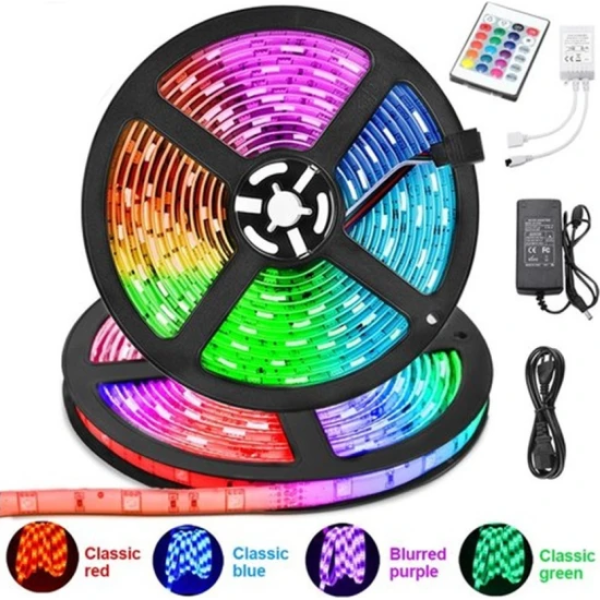 Ταινία LED Σετ με Τηλεχειριστήριο SMD5050 12V RGB 5m