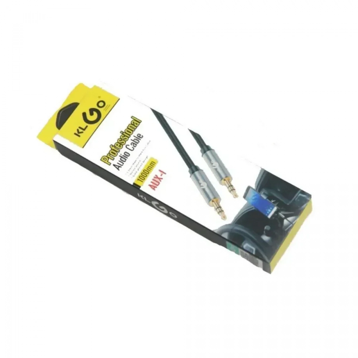KLGO Καλώδιο Ήχου Στερεοφωνικό 1μ. 3.5mm Αρσενικό-Αρσενικό σε Χρυσό