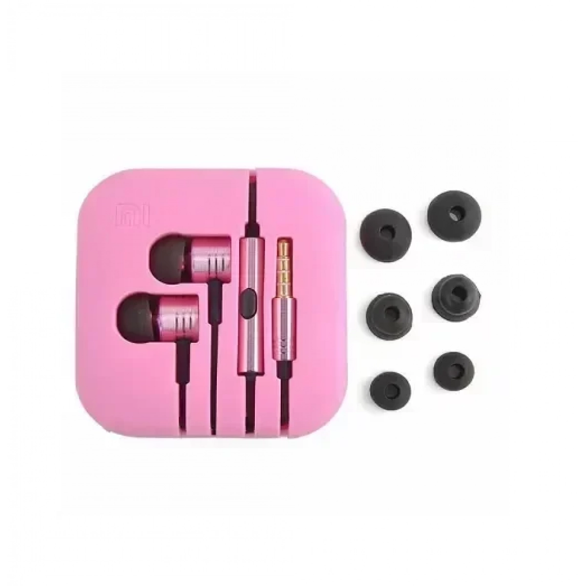 Ακουστικά Stereo Handsfree Με Ρυθμιστή – Ροζ (EN50332-2)