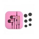Ακουστικά Stereo Handsfree Με Ρυθμιστή – Ροζ (EN50332-2)