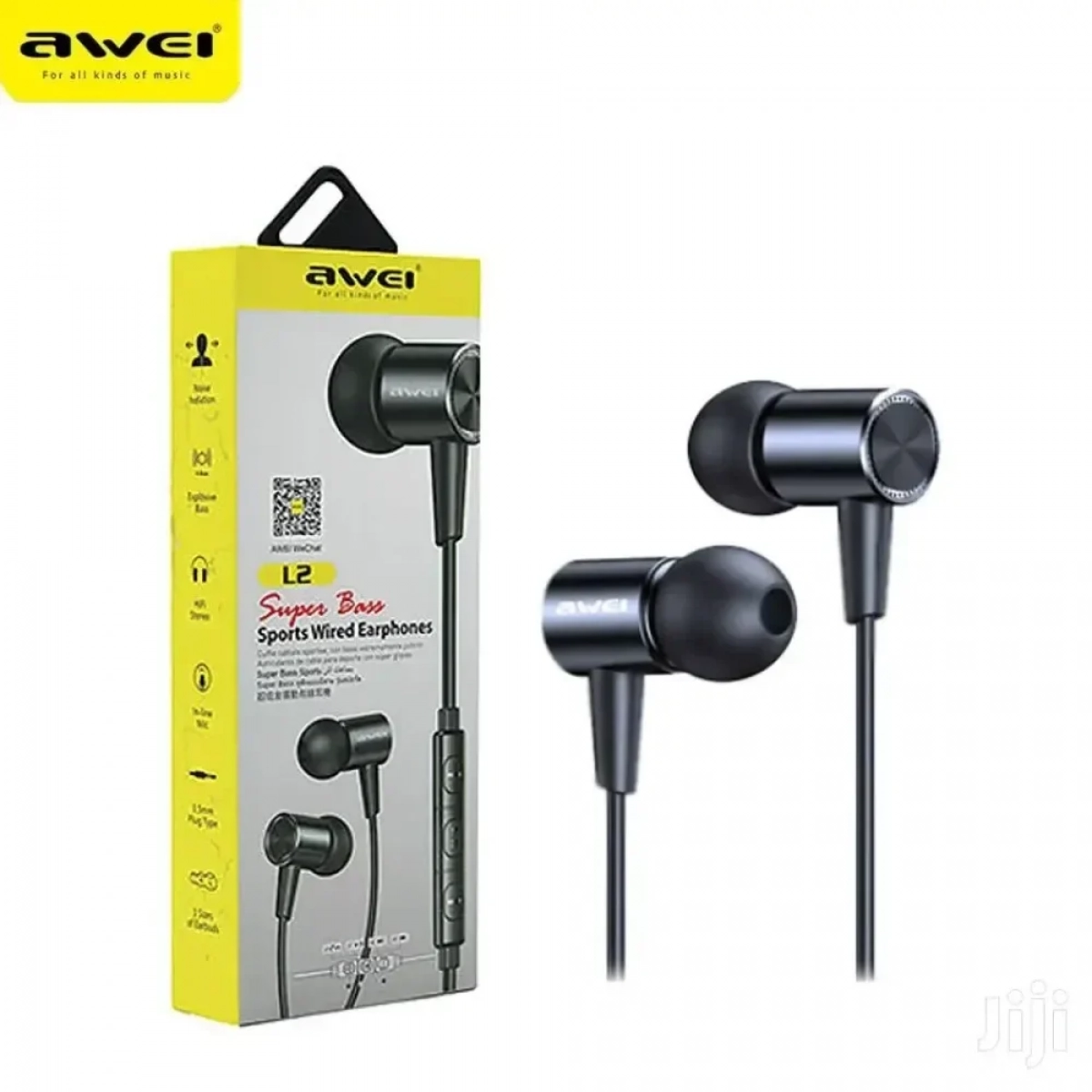 Awei L2 Super Bass Sports Wired In-ear Earphone