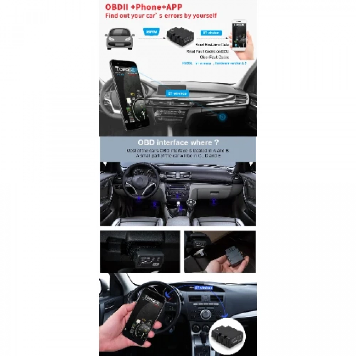 Διαγνωστικό αυτοκινήτου Konnwei OBD II Bluetooth KW902
