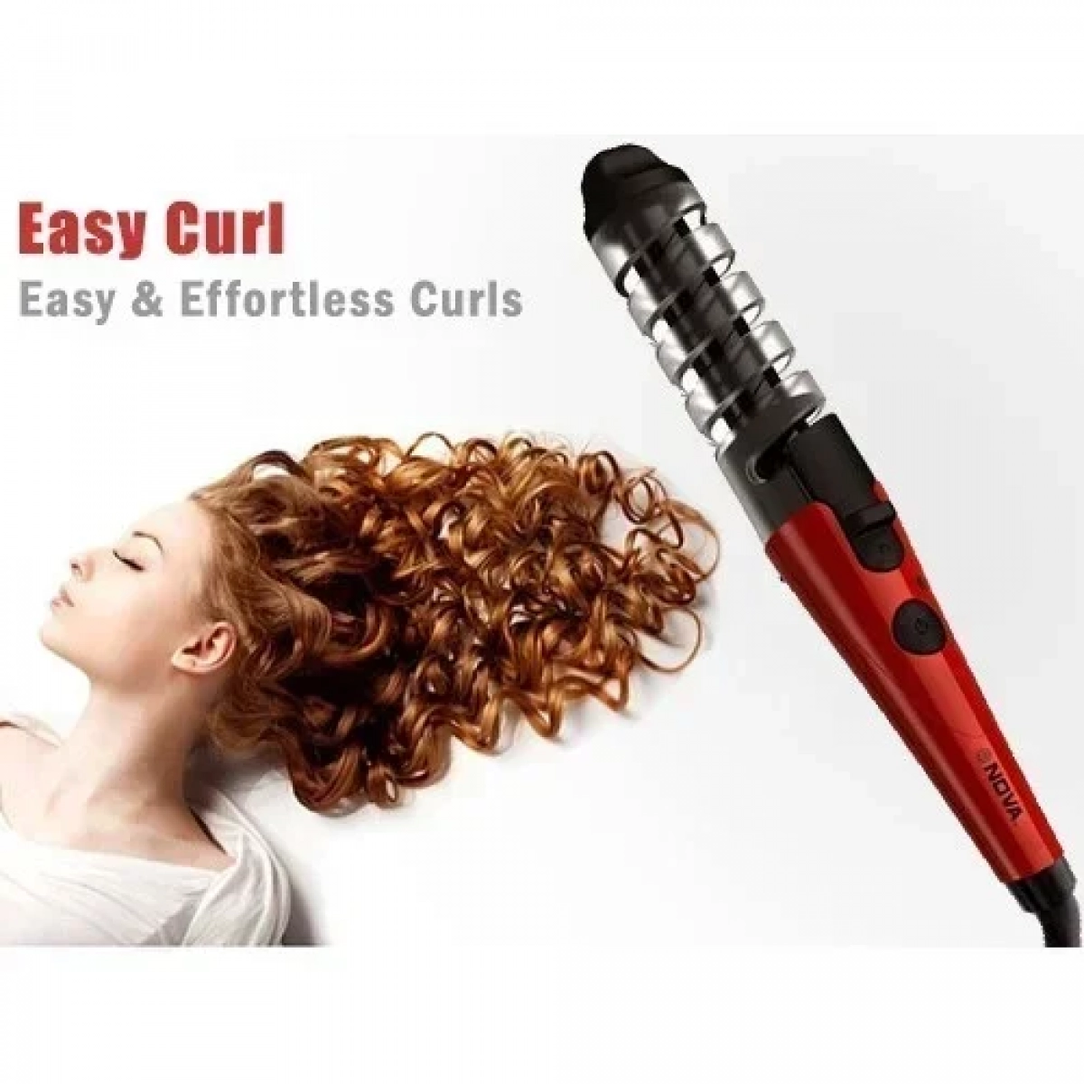 Spiral ψαλίδι για μπούκλες με κεραμική επίστρωση Easy Curl Nova NHC-2007A - Image 2