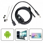 USB Αδιάβροχη Κάμερα Ενδοσκόπιο με LED για Κινητά Τηλέφωνα Android AN97 1.65m