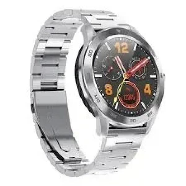 Αδιάβροχο Smart Watch Bluetooth Fitness Tracker- OEM DT98, με ασημί μεταλλικό λουράκι