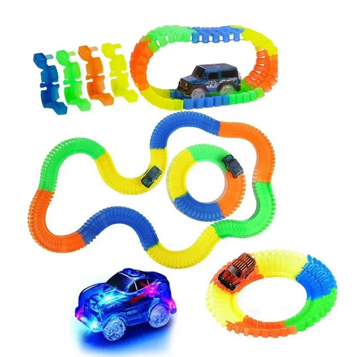 Αυτοκινητόδρομος με led αυτοκινητάκι – Magic Tracks 11ft 220pcs - Image 2