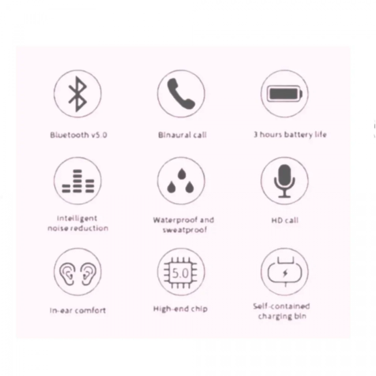 Ασύρματα Hi-Fi Stereo Earbuds TWS L8 με Bluetooth - Μαύρο - Photo8