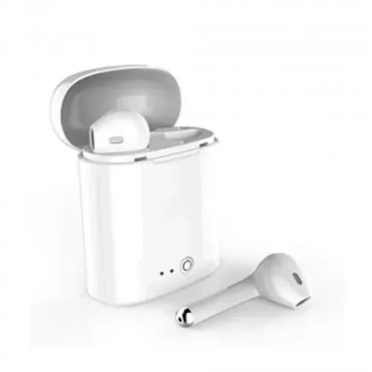Ασύρματα ακουστικά Bluetooth TWS i7s με θήκη φόρτισης, σε λευκό χρώμα