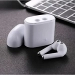 Ασύρματα ακουστικά Bluetooth TWS i7s με θήκη φόρτισης, σε λευκό χρώμα