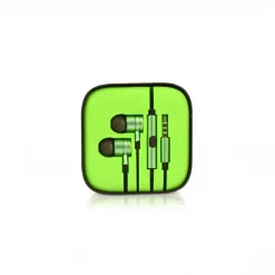 Ακουστικά Stereo Handsfree Με Ρυθμιστή Πράσινο (EN50332-2)