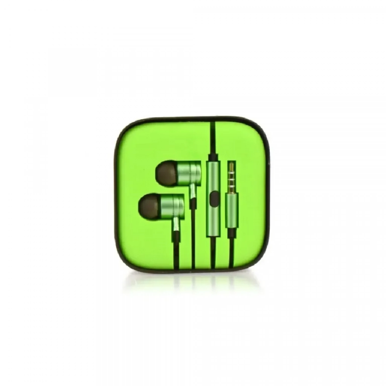 Ακουστικά Stereo Handsfree Με Ρυθμιστή Πράσινο (EN50332-2)