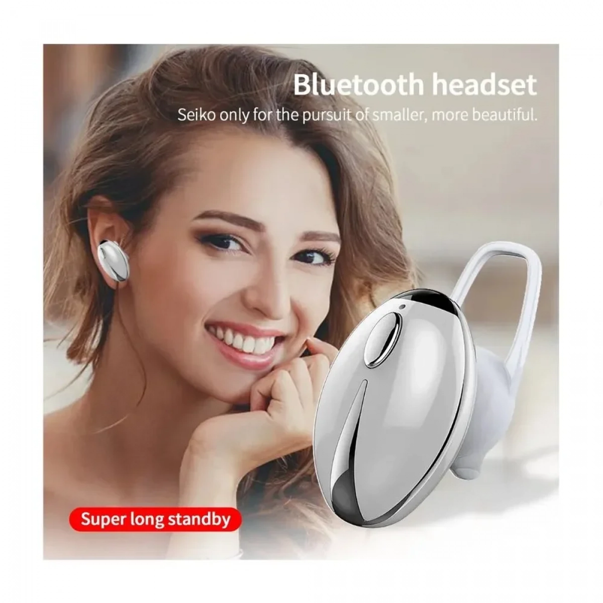 Ασύρματο Ακουστικό Bluetooth με Μικρόφωνο JKC-001 – Λευκό - Photo6