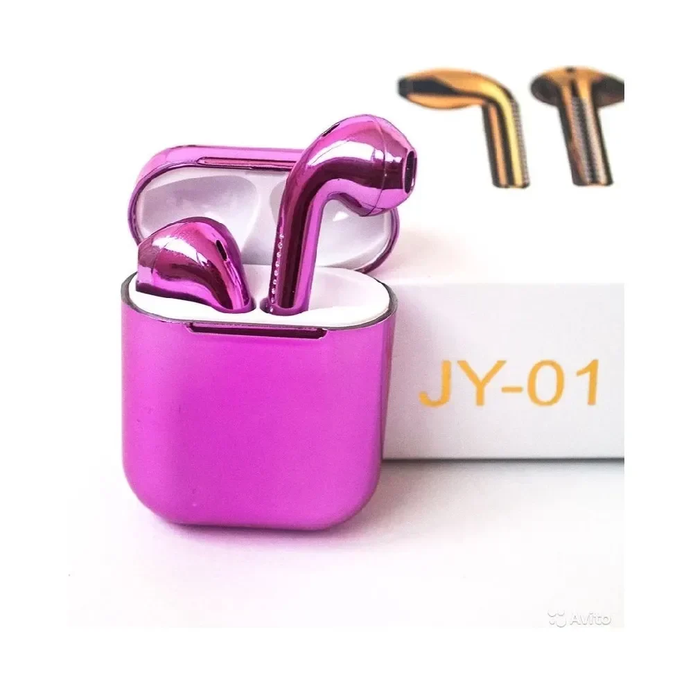 Jy-01 Bluetooth Handsfree Ακουστικά Με Θήκη Φόρτισης - Ροζ