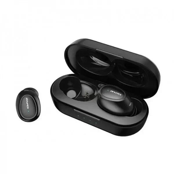 Ασύρματα Bluetooth Ακουστικά με Βάση Φόρτισης Awei T6C - Μαύρο