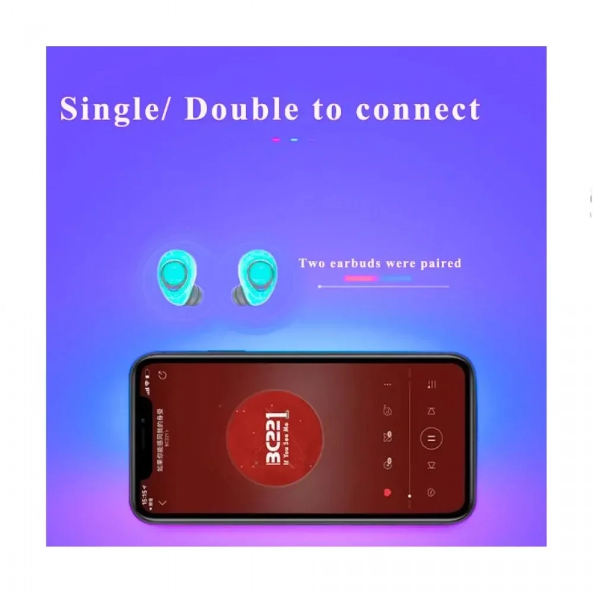 AKZ-W8 Ασύρματα Διπλά Στερεοφωνικά Ακουστικά Bluetooth 5.0 - Photo4