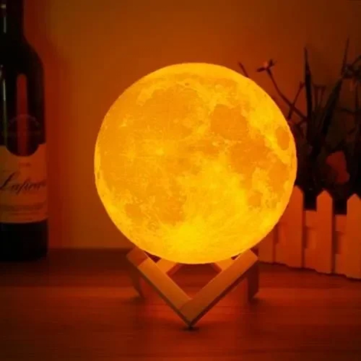 Ασύρματη λάμπα 3D σε σχήμα σελήνης 18 εκ. - 3D Moon Lamp
