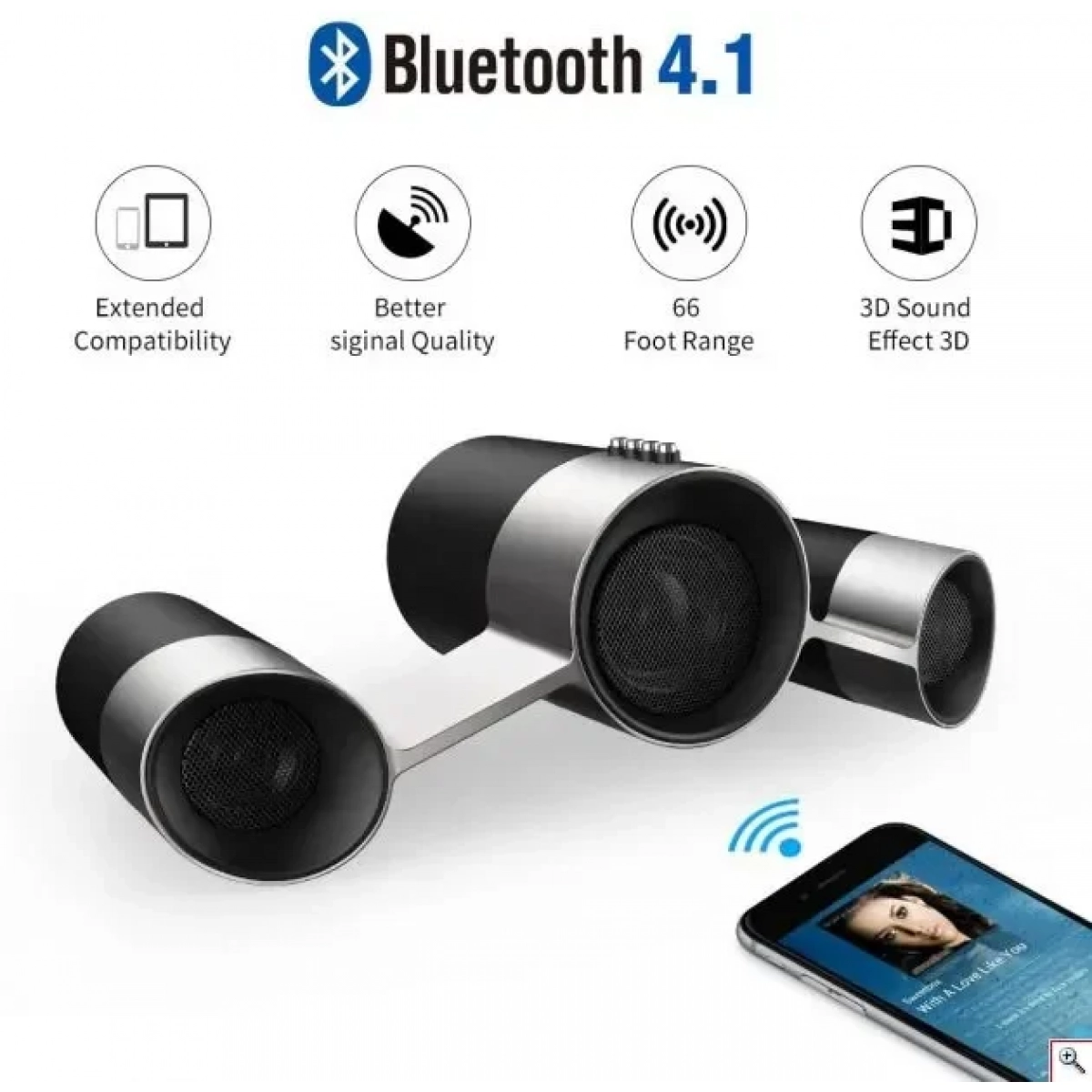 Ασύρματο bluetooth ηχείο πολυμέσων - 3D στερεοφωνικός ήχος - Bluedio Powerful Sound
