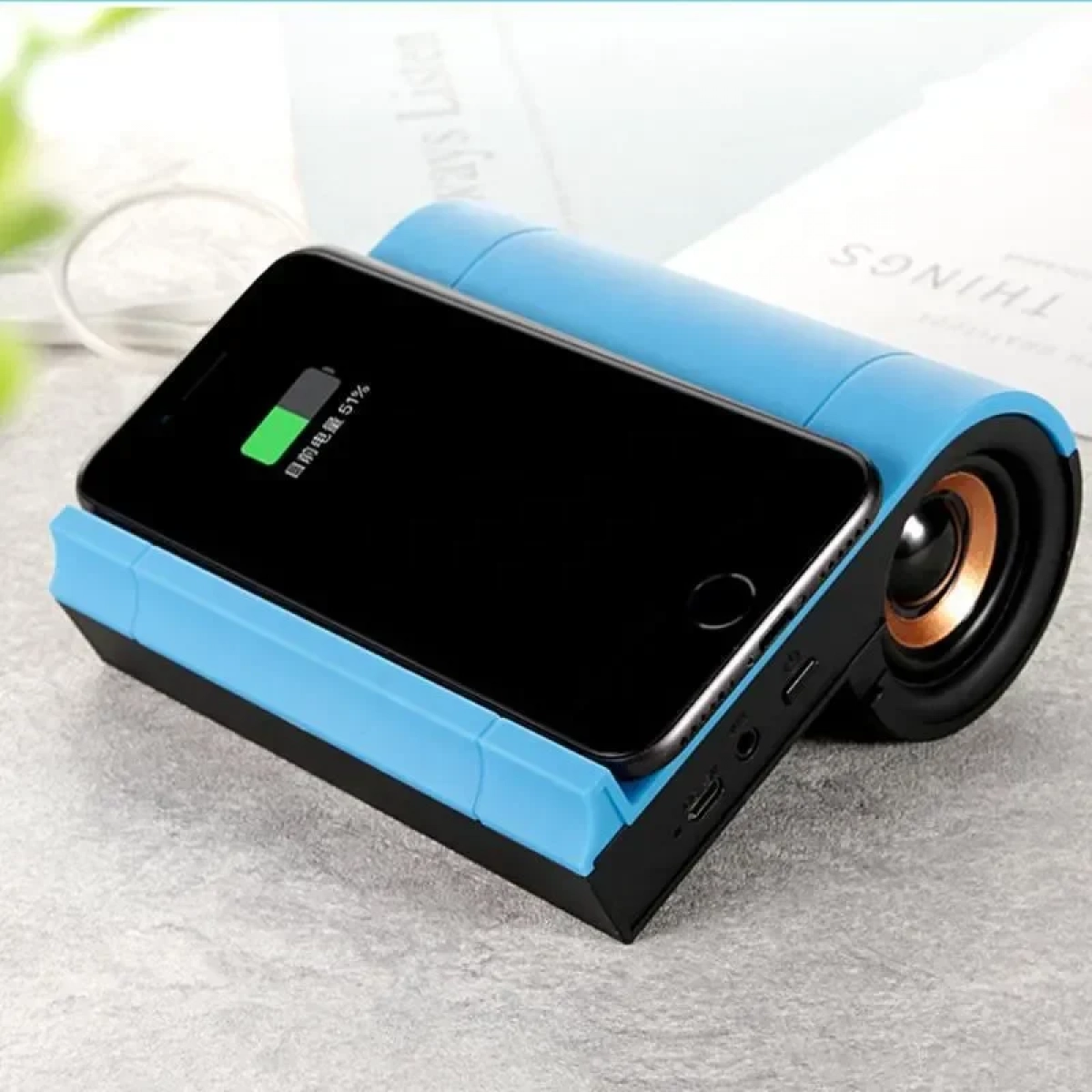 Ασύρματο φορητό ηχείο - φορτιστής bluetooth Wireless Charging Pad (Qi) JX-01