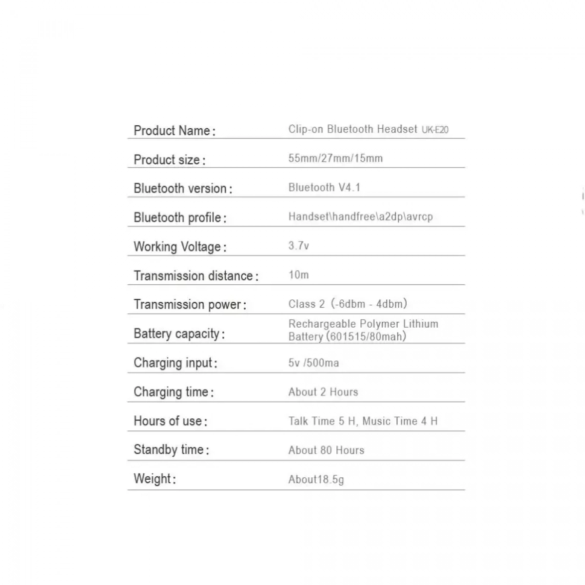 Handsfree UK E20 Bluetooth με Σύστημα Καλωδίου Περιέλιξης – Λευκό - Photo5