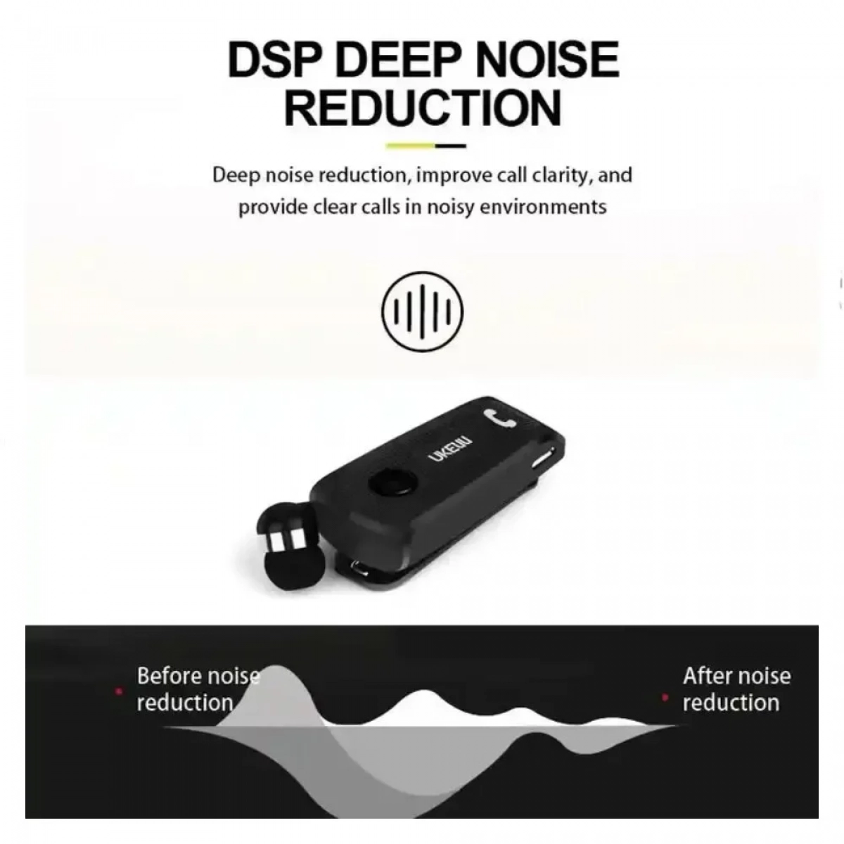 Handsfree UK E20 Bluetooth με Σύστημα Καλωδίου Περιέλιξης – Μαύρο - Photo2