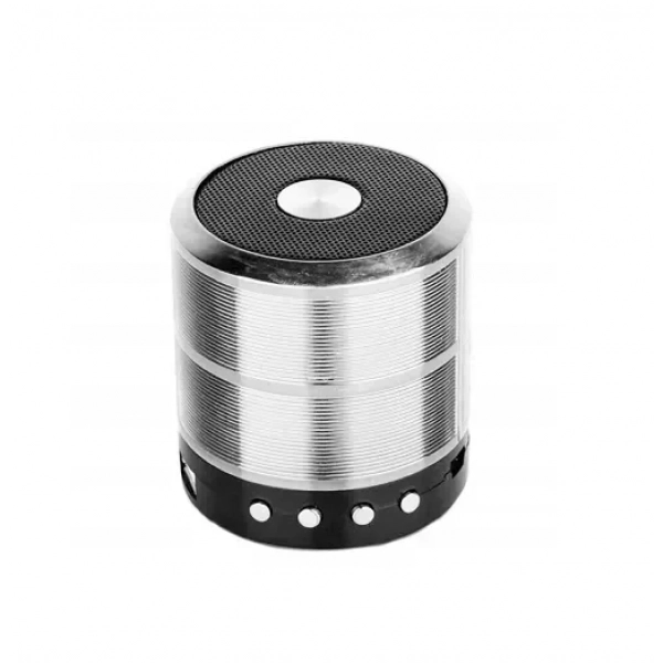 Bluetooth ηχείο Mp3 Player & FM - OEM WS-887, σε ασημί χρώμα