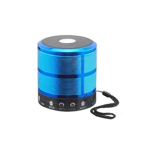Bluetooth ηχείο Mp3 Player & FM - OEM WS-887, σε μπλε χρώμα