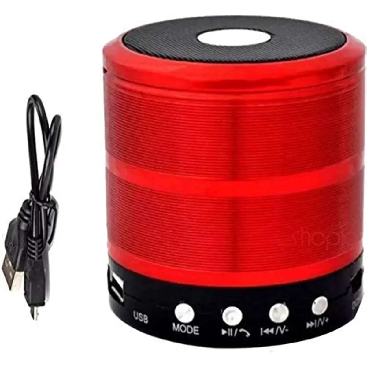 Bluetooth ηχείο Mp3 Player & FM – OEM WS-887, σε κόκκινο χρώμα