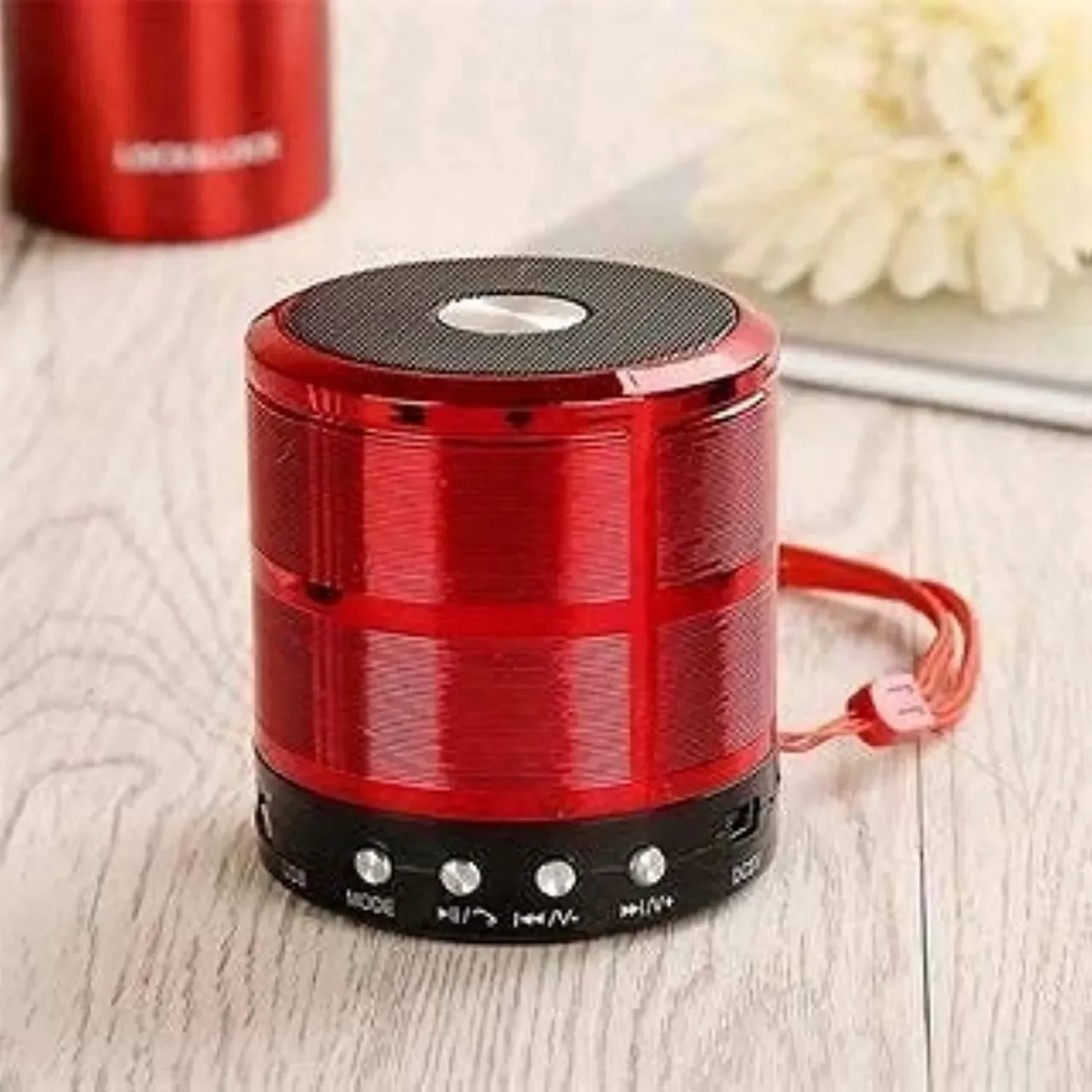 Bluetooth ηχείο Mp3 Player & FM – OEM WS-887, σε κόκκινο χρώμα