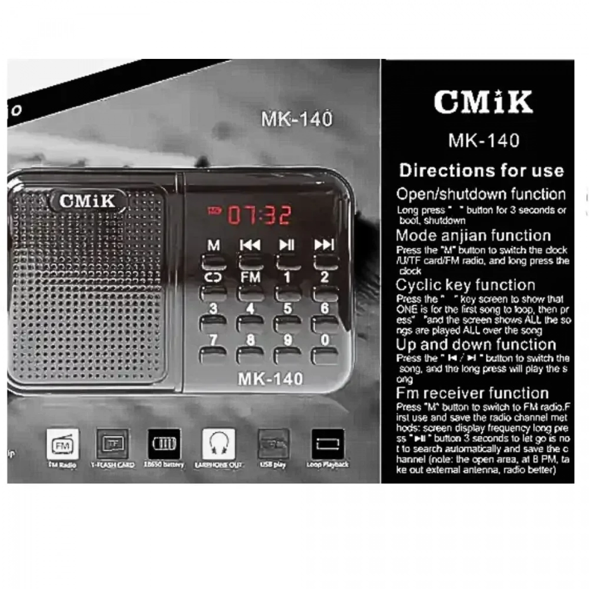 CMiK MK-140 Μίνι Ραδιόφωνο - Photo2