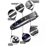 Επαναφορτιζόμενη κουρευτική μηχανή - Trimmer - KEMEI KM-PG104, σε ασημί χρώμα
