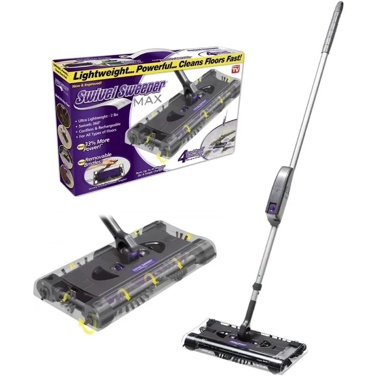 Επαναφορτιζόμενη σκούπα Swivel Super Sweeper max