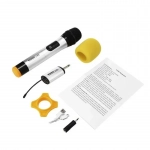 Επαγγελματικό Ασύρματο Μικρόφωνο Weisre U-801 – Universal Wireless Microphone Karaoke σε Ασημί Χρώμα