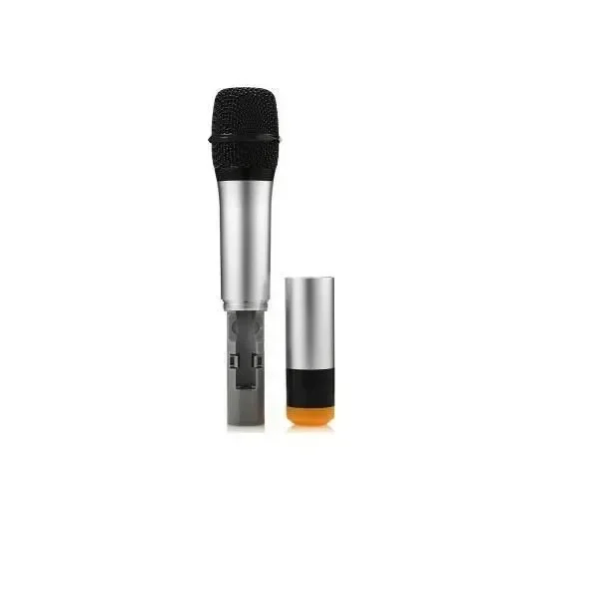 Επαγγελματικό Ασύρματο Μικρόφωνο Weisre U-801 – Universal Wireless Microphone Karaoke σε Ασημί Χρώμα