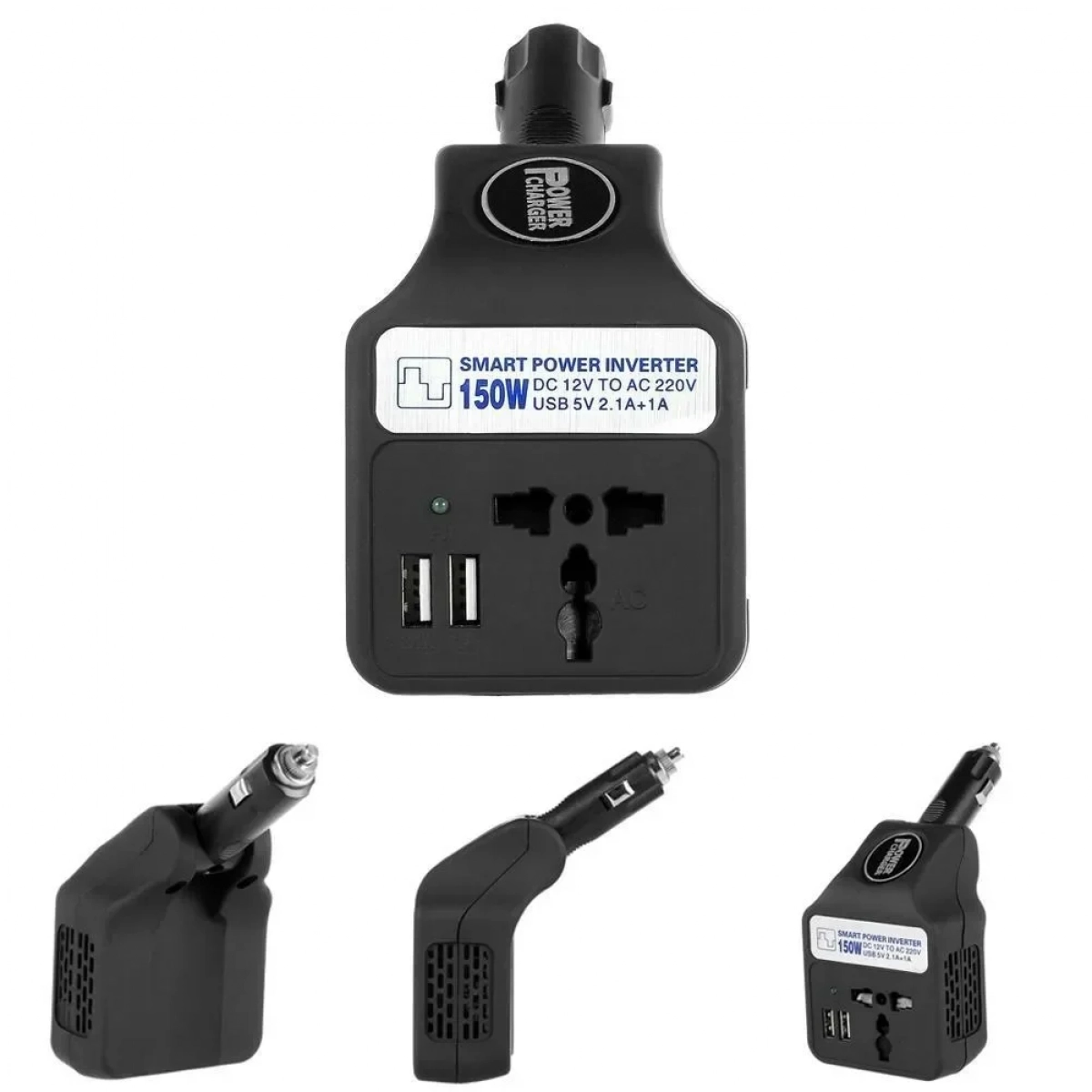 Έξυπνος μετατροπέας ισχύος αυτοκινήτου 150W DC σε AC ANDOWL