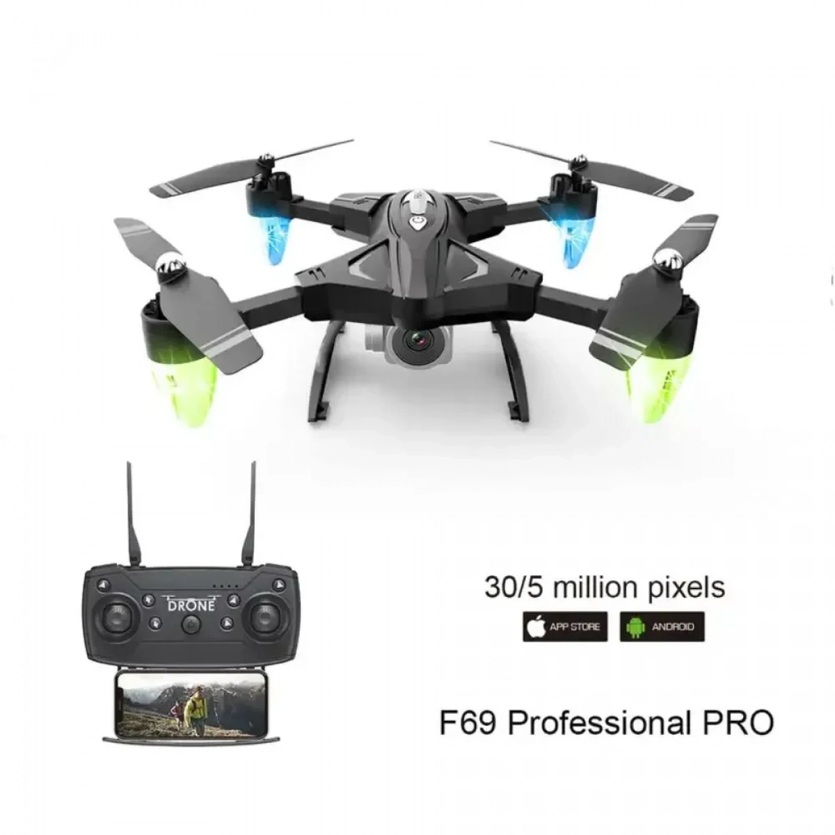 Drone F69 με Ενσωματωμένη Κάμερα και Χειριστήριο - Photo5