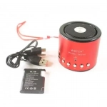 Φορητό ηχείο WS-138RC με microSD/USB Player και ραδιόφωνο, σε κόκκινο χρώμα