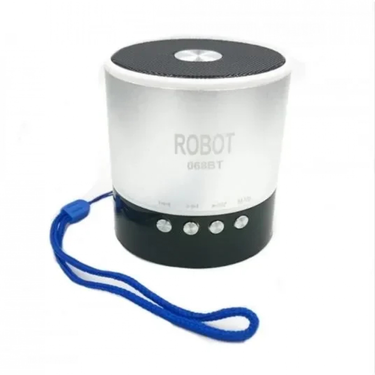 Φορητό ραδιοφωνάκι ψηφιακό Bluetooth Speaker Usb με εσωτερική μπαταρία – OEM Robot-068BT, σε ασημί χρώμα