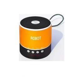 Φορητό ραδιοφωνάκι ψηφιακό Bluetooth Speaker Usb με εσωτερική μπαταρία – OEM Robot-068BT, σε πορτοκαλί χρώμα