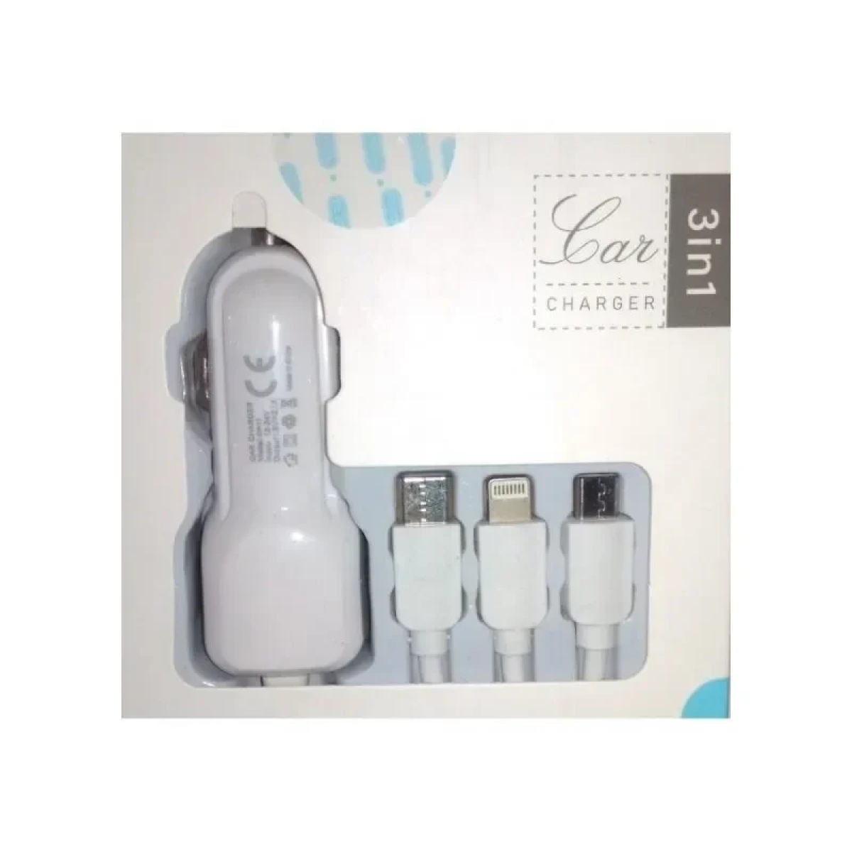 Φορτιστής αυτοκινήτου 3 σε 1 EZRA CR-11 2.4A (Lightning, microUSB, TYPE-C) - Image 4