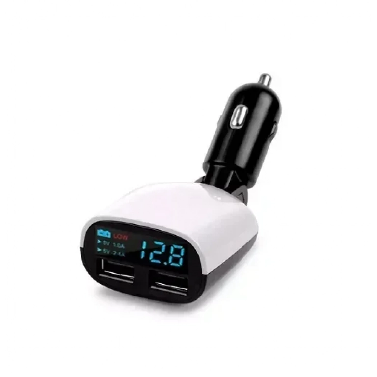 Φορτιστής αναπτήρα αυτοκινήτου LED DUAL USB 3.4A ΧΒΧ018