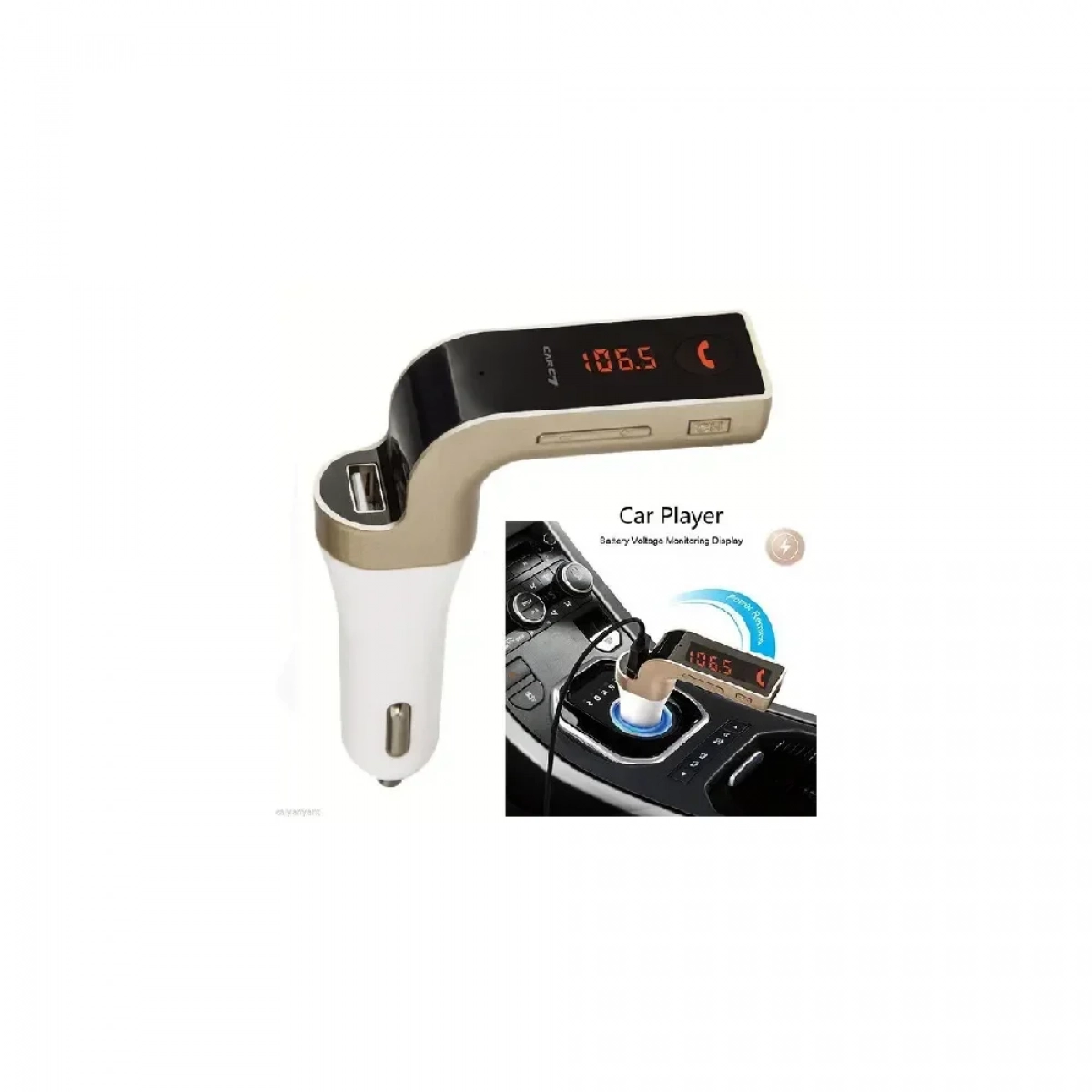 Φορτιστής με FM Transmitter και Bluetooth CARG7