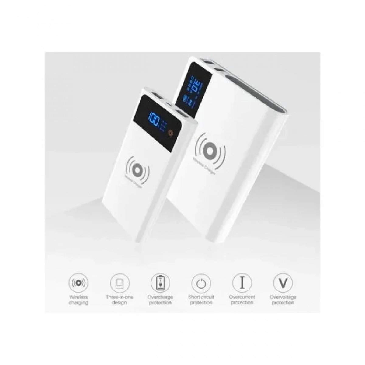 Φορτιστής Τροφοδοτικό Usb QC3.0 Με Powerbank και Ασύρματη Φόρτιση 5000mAh