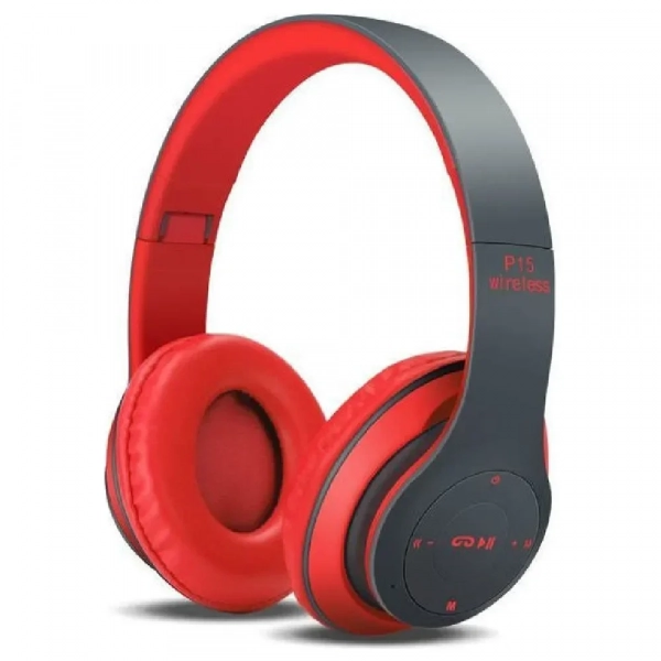 Future Elegant Wireless Headphones Flexible Noise Cancellation Musics Headphone P15, σε κόκκινο χρώμα