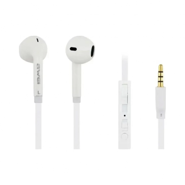 HandsFree Ακουστικά Awei ES-15Hi, σε λευκό χρώμα